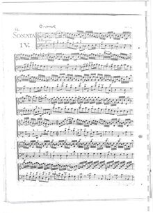 Partition complète, Sonate a Flauto Traversiere Solo e Basso Composte dal Sigr. Canaby Musico di S.A.E. Palatino del Reno.