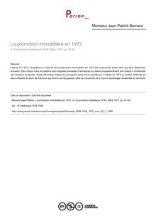 La promotion immobilière en 1972 - article ; n°1 ; vol.65, pg 57-62