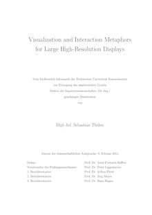 Visualization and interaction metaphors for large high-resolution displays [Elektronische Ressource] / von Sebastian Thelen