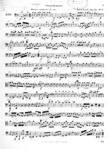 Partition violoncelle, 3 corde quatuors, Op.74, "Apponyi" Quartets