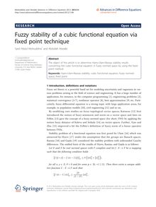 Fuzzy stability of a cubic functional equation via fixed point technique