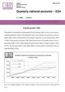 Quarterly national accounts - ESA. 2/1994 Quarterly