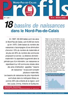 18 bassins de naissances dans le Nord-Pas-de-Calais    