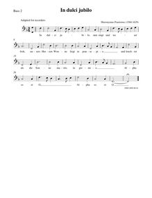 Partition basse 2 enregistrement  (chœur 2), en dulci jubilo, F major