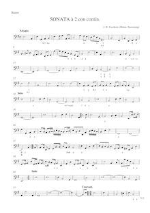 Partition Continuo, Sonata en E minor pour 2 violons et Continuo