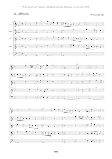 Partition Score Allmand, Newe ausserlesene Paduanen, Galliarden, Cantzonen, Allmand und Couranten