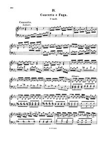 Partition complète, Concerto et Fugue, Concerto e fuga, Bach, Johann Sebastian