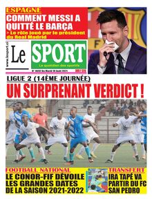 Le Sport n°4692 - du Mardi 10 août 2021