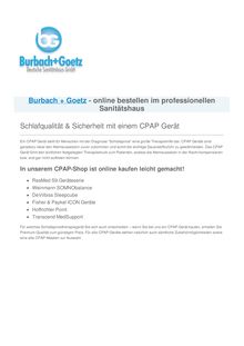 CPAP Geräte by Burbach + Goetz