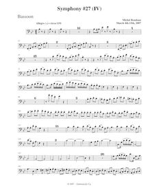 Partition basson, Symphony No.27, B-flat major, Rondeau, Michel par Michel Rondeau