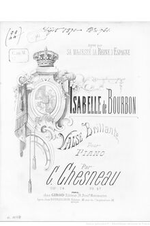 Partition complète, Isabelle de Bourbon, Op.74, Valse brillante