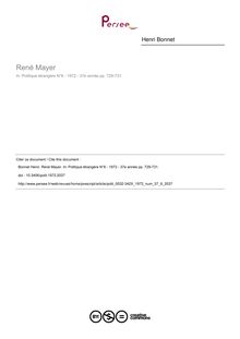 René Mayer - article ; n°6 ; vol.37, pg 729-731