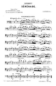 Partition violoncelle solo, Petite , Borodin, Aleksandr
