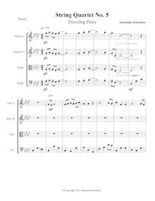 Partition complète, corde quatuor No.5, F minor, Korotkov, Alexander