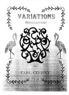 Partition complète, Variations Brillantes, Op.14, Czerny, Carl