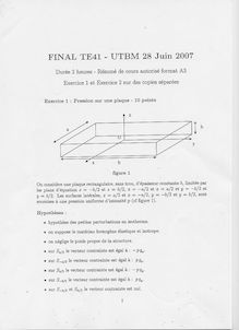 Mécanique des milieux continus 2007 Génie Mécanique et Conception Université de Technologie de Belfort Montbéliard