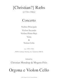 Partition Continuo (violoncelles, Basses, orgue), Concerto, D major