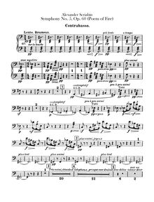 Partition Basses, Prometheus, Le Poème du Feu, Op.60, Scriabin, Aleksandr