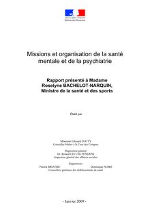 Missions et organisation de la santé mentale et de la psychiatrie