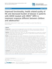 Improved functionality, health related quality of life and decreased burden of disease in patients with ADHD treated with OROS®MPH: is treatment response different between children and adolescents?