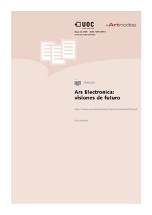 Ars Electronica: visiones de futuro (Ars Electronica: visions of the future)