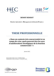 THESE Professionnelle - Benoit Denisot - MS HEC Paris