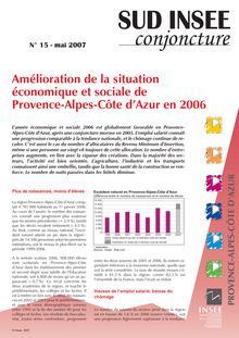 Amélioration de la situation économique et sociale de Provence-Alpes-Côte d Azur en 2006