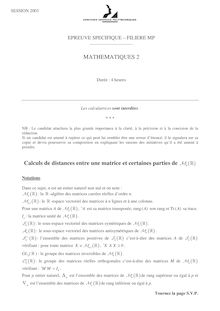 CCP 2003 mathematiques 2 classe prepa mp