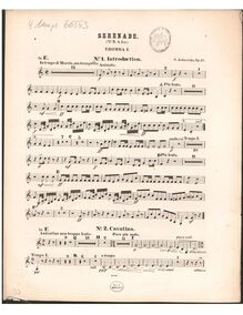 Partition trompette 1 en E, Serenade No.3 en A major, A major, Jadassohn, Salomon
