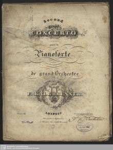 Partition Complete Orchestral parties, Piano Concerto No.2, Kalkbrenner, Friedrich Wilhelm