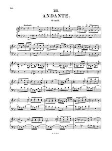 Partition complète, Andante, G minor, Bach, Johann Sebastian