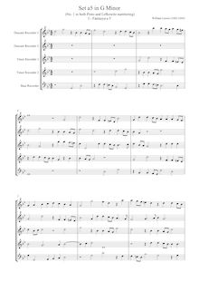 Partition complète (2 Descants, 2 ténors, basse), Set a 5 en G minor