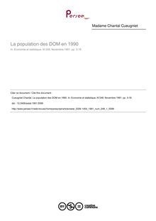 La population des DOM en 1990 - article ; n°1 ; vol.248, pg 3-18