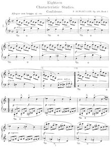 Partition complète, 18 Etudes, Op.109, Burgmüller, Friedrich