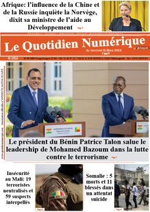 Le Quotidien Numérique d’Afrique N° 2152 - Du mercredi 15 mars 2023