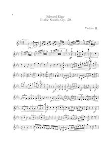 Partition violons II, en pour South, Alassio, Elgar, Edward