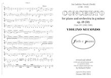 Partition violons II (brochure format), Piano Concerto Op.49 (Craw 187)