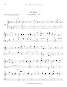 Partition 139-14,  en F (): , Trio (Dialogue de récits) - , Basse de Trompette - , Dialogue - , (Dialogue), Livre d orgue de Montréal