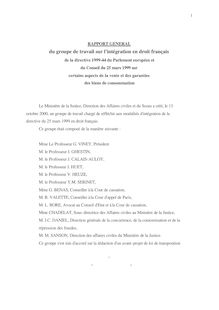 L intégration en droit français de la directive 1999-44 du Parlement européen et du Conseil du 25 mars 1999 sur certains aspects de la vente et des garanties des biens de consommation