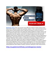 BioGenex TestoThey may locate it less diicult to believe herbal products than