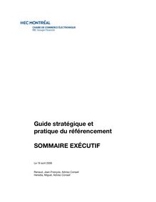 Guide stratégique et pratique du référencement SOMMAIRE EXÉCUTIF