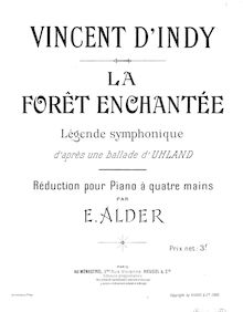 Partition complète, La forêt enchantée, Op.8, Indy, Vincent d 