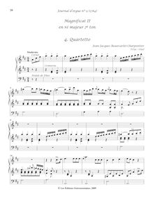 Partition , Quartetto, Journal d orgue No.9, à l usage des Paroisses et des Communautés Religieuses