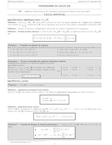 Colle N°25: Systèmes d équations linéaires