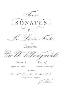 Partition complète, Piano Sonata, D major, Montgeroult, Hélène