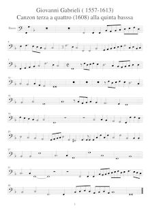 Partition Basso (B2), Canzoni per sonare con ogni sorte di stromenti