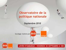 Observatoire de la politique nationale, septembre 2016