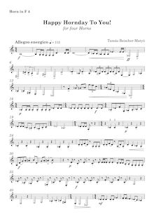 Partition cor 4 (en F), Happy Hornday To You!, Beischer-Matyó, Tamás