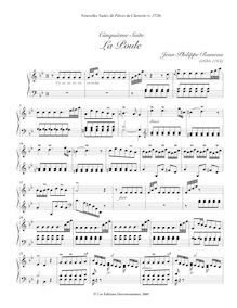 Partition , La Poule, Nouvelles  de Pièces de Clavecin, New Suites of Harpsichord Pieces