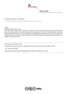 Autoportraits du Brésil - article ; n°1 ; vol.25, pg 29-36